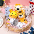12 4" Pcs Mini Safari Stuffed Animals Bulk Jungle Plush Toys Giraffe Tiger Elephant Zebra Lion Forest Animals Keychains