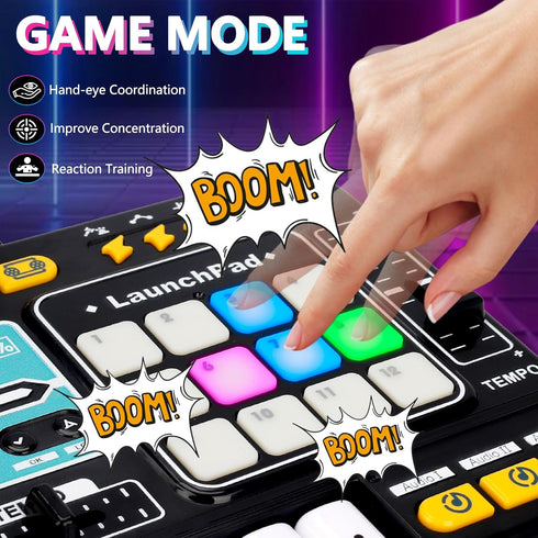 3 4 5 6 7 Kids DJ Mixer Controller Table Musical Toy with LED Lights Sound Effect Microphone Piano DJ Mixer Board Music