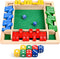 Pesnftr Shut The Box Game,2-4 Player Family Wooden Board Games,Family Math Games for