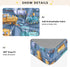 Mazeann 52" 28" 9" Steam Trains Blue Crib Sheets Soft Breathable Fitted Cotton Baby Crib Sheets Mattress Cover for Girl