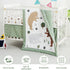 lasoftan 3 Set, Set Set Piece Baby Crib Bedding Infant Nursery Bed Decor with Quilt + Fitted Crib Sheet + Skirt, Baby