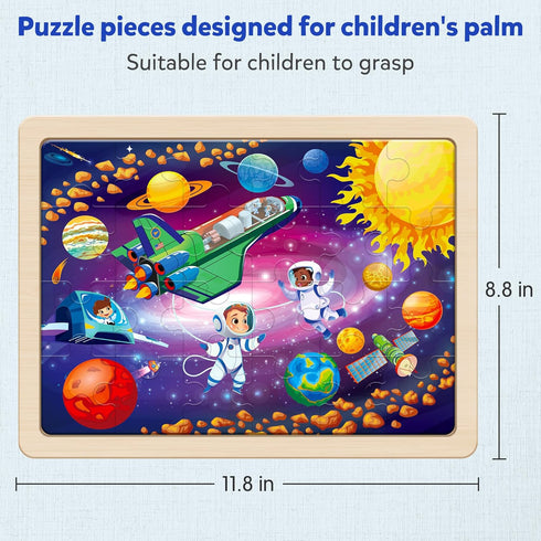 Box(12.2 9.4 3-5, 4-6, SYNARRY Large Space Planets Solar System Wooden Puzzles for Kids Gift * in), Puzzles