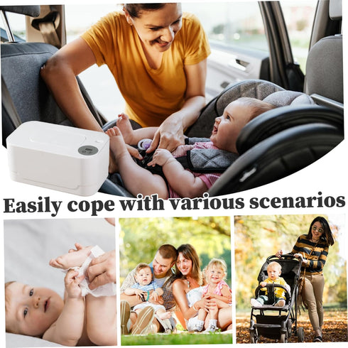 KUYYFDS 55 65 Wipe Warmer for Babies Thermostat Diaper Wipe Warmer - Adjustable Wipes Warmer with Light USB Heating Wet