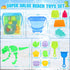 ERHAICAT Summer 3-10 Beach Toys, Dinosaur Sand Toys for Kids Toddlers with Collapsible Bucket, Sand Castle Building
