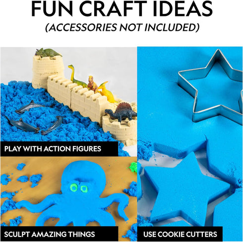NATIONAL GEOGRAPHIC Play Sand - 12 Lbs. Natural Sand with Castle Molds - Fun Sensory Activity