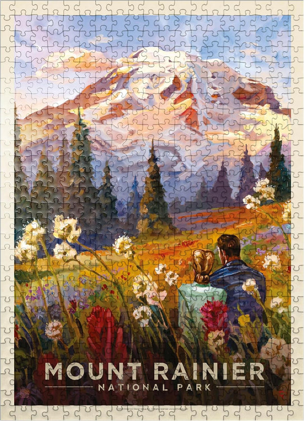 MyPuzzle Mount Rainier National Park: Moment in The Meadow - Premium 500 Piece Puzzle