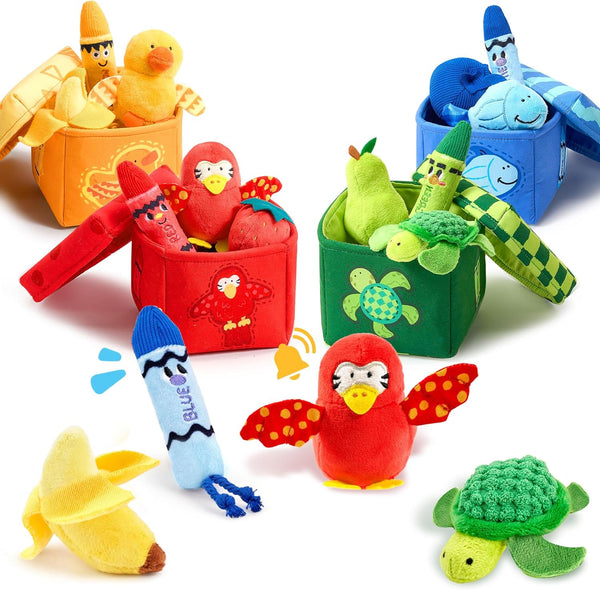 JoyCat Montessori Baby Toys 6-12 Months, 12 PCS Sensory Color Sorting Boxes