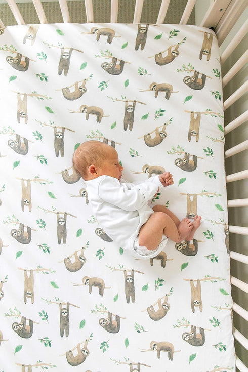 Copper Pearl Premium Knit Crib Sheets: Breathable and Soft, Fitted for Standard Mattresses, Perfect for Baby Registry