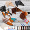 Geelin 24 Pcs Wooden Horse Craft Western Ornament Unfinished Wooden Cutouts Horse