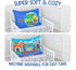4-Piece Set Todays Kids Choo Choo Train Toddler Bed Sheets for Boys - Toddler Boy Bedding Crib Size, Reversible
