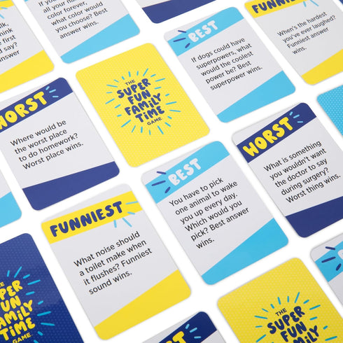 The Super Fun Family Time Game by DSS Games - Entertaining Conversation Starters for Kids, Teens, and Adults