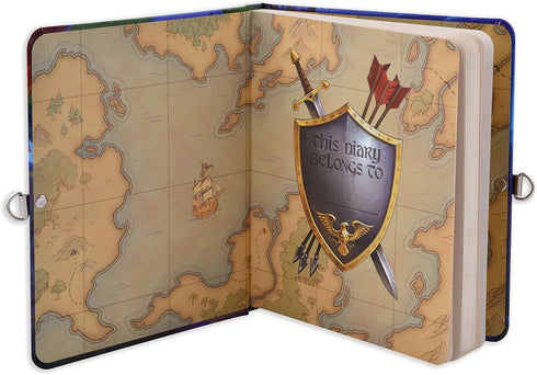 MOLLYBEE KIDS Keep Out Glow in the Dark Lock and Key Dragon Diary, 208 Pages, 6.25 x 5.5 Inches