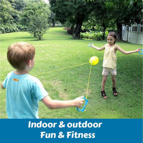 BOHS Pull Shuttle Ball Game, Keep Fitness Fun for 2 Players Indoor and Outdoor Sports Toys