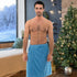 Men's Adjustable Terry Velour Shower Wrap - Perfect for Spa and Gym Use