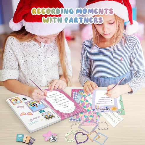 2-Pack 200+Pcs Set 8 9 10 11 12 13 14 PERRYHOME DIY Journal Kit for Girls - Journal for Teen & Tween Girls, Journaling