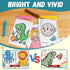 DreamCosy 1-3, 24 16 4-8, Triangle Jumbo Crayons for Toddlers Colors Washable Crayons with Printed Coloring Sheets