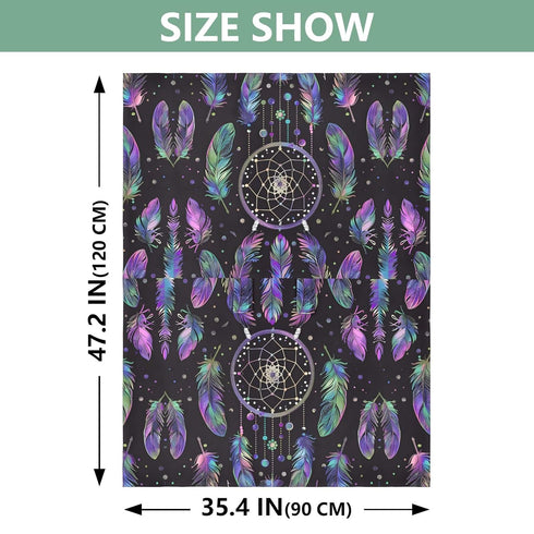 Purple Feather Dreamcatcher Infant Car Seat Cover Baby Stroller Carseat Covers Canopy Boys Girls Muslin Breathable Soft