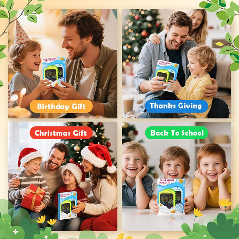 2 Pack 6.5 Inch 3 4 5 6 7 8 LCD Writing Tablet for Kids, Colorful Doodle Board Drawing Tablet, Educational Kid Toys