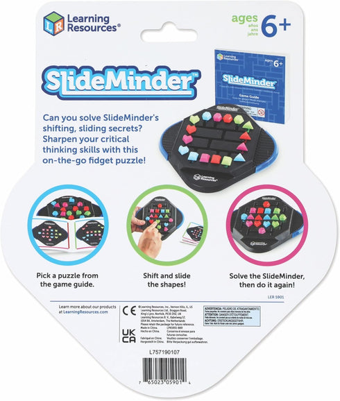 Learning Resources SlideMinder Brain Teaser Puzzle Game, Travel Gifts for Kids, Interactive STEM, Critical Thinking