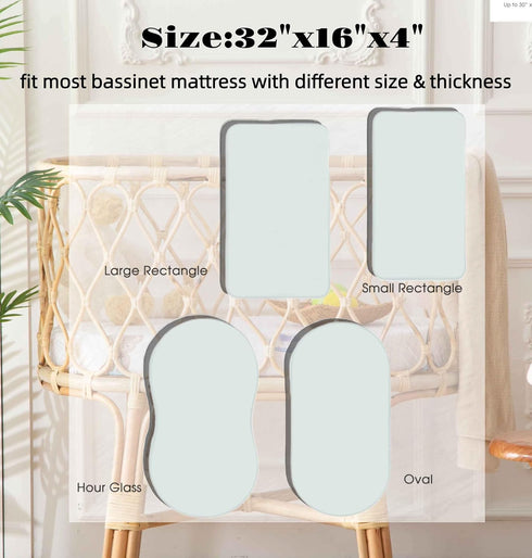 Girls,32 16 4", 2 Pack, SDY Jersey Bassinet Sheets for Baby Boys and "x "x Green Standard Oval/Retangle Bassinet