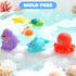 6 JOYIN Pcs Sea Animal Bath Toys, Sealed & No-Hole & Mold Free Bathtub Toys for Kids, Non-Toxic & Soft Water Vehicles