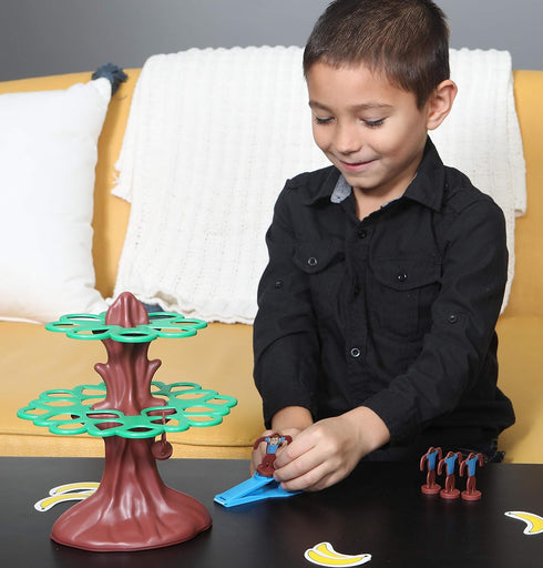 Pressman Jumpin' Monkeys: Catapult Your Monkeys Into The Tree to Win, Multi, 5"