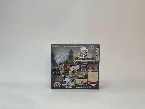 Mini Tudou Christmas Electric Train Set w/Steam, Sound & Light, Remote Control Train Toys with Steam Locomotive Engine,