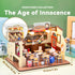 Flever Dollhouse Miniature DIY House Kit Creative Room with Furniture for Romantic Valentine's Gift(The Age