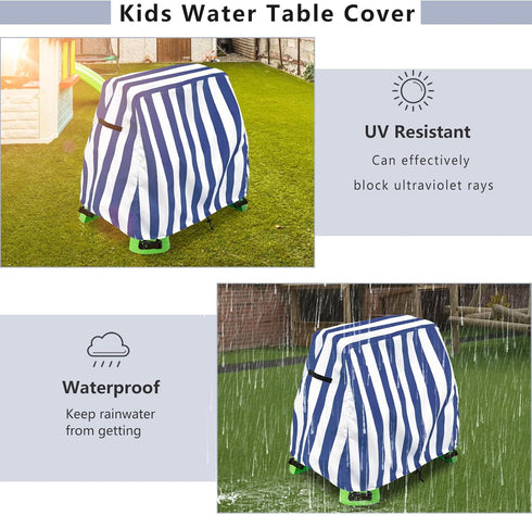 Kids Water Table Cover for Step2 Rain Showers Splash Pond, Waterproof Dust Proof Anti-UV Outdoor Cover