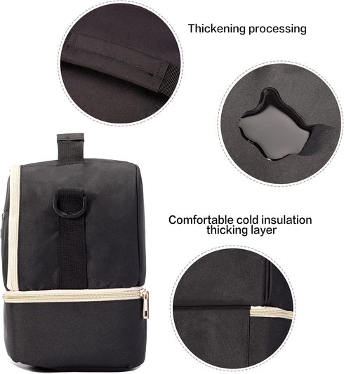 Breast Pump Bag Cooler Compartment for Breast Pump - Cooler and Moistureproof Bag Double Layer for Mother Breast Milk