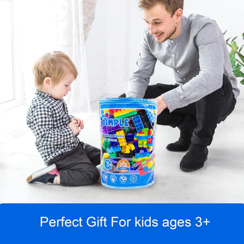 (300 3+ Dimple Building Blocks for Toddler Pcs) Stacking Toys & Puzzle Games for Learning and STEM Fun Montessori Toys