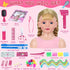 3 4 5 6 7 8 Doll Head for Hair Styling Kids, Pretend Play Hair Salon Toys for Girls with Hairdryer Hair Accessories