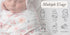 Newborn Floral Print Swaddle Blanket - Stretchy Receiving Blanket with Matching Headband and Beanie (Small Flower and