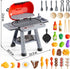 NIPLOOOW Set, Playset 2-Layer 3 4 5 6 7 8 Kids Kitchen Toy Kids BBQ Grill Kitchen with Smoke, Sound & Light, Barbecue