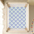 miaozhen 1 Pack 52x28 Cotton Baby Crib Sheets Soft Stretchy Blue Stars Dot Yellow Toddler Mattresses for Nursery Decor