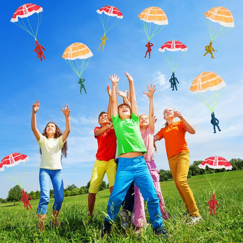 40PCS Parachute Toy - Mini Paratroopers for Kids Ages 3-9 - Outdoor Flying Toys for Parties
