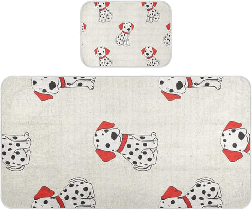 SyXIOP Cute Dalmatian Dog Cartoon Cooling Baby Mattress Protector Crib 28" x 52"