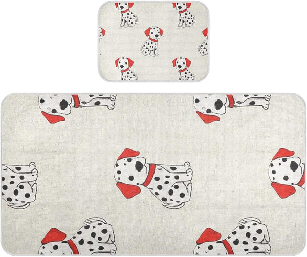 SyXIOP Cute Dalmatian Dog Cartoon Cooling Baby Mattress Protector Crib 28" x 52"