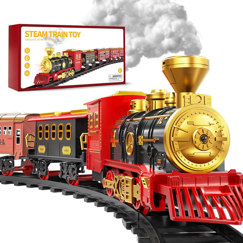Xelabrion Set 3-5 4-7, Set Set 3 4 5 6 Train for Kids Classic Electric Train Toys with Locomotive Engine, Lights