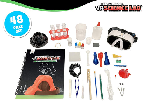 Professor Maxwell's VR Science Lab - Virtual Reality Kids Science Kit, Interactive STEM Learning Activity Set with