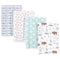 Hudson Baby Unisex Cotton Flannel Burp Cloths, Teepee Design, One Size