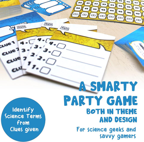 Genius Games Nerd Words: Science! - Group Games for Adults, Party Games for Families, Kids, Teens, Classrooms