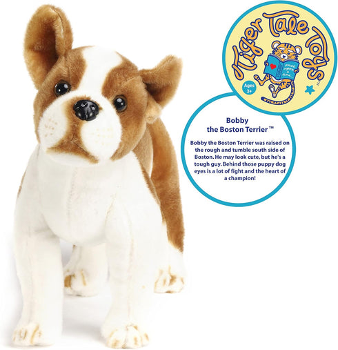 VIAHART Bobby The Boston Terrier Boxer Plush, 14.5 Inch Large Dog Stuffed Animal by TigerHart Toys