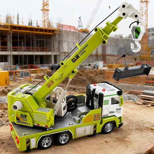 Voicinlili Boys-1:40 3 4 5 6 7 8 Crane Truck Toy for Simulation Model, Educational Construction Toys with Realistic