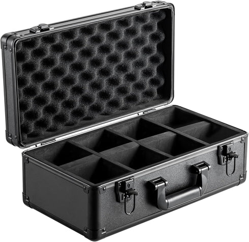 VEVOR 96 PSA Graded Card Storage Box with Key Lock, Foam Dividers for Sports Cards
