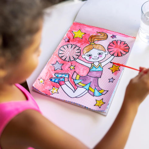 Melissa & Doug My First Paint With Water Art Pad, Cheerleaders, Flowers, Fairies, 24 Pages