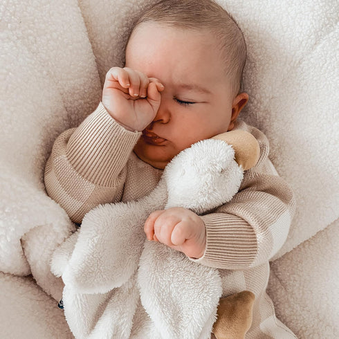 9.8 Inches (Pack 1) Helga The Goose, Pacifier Holder, Security Blanket Lovey, Infant Stuffed Toy, of (Cannoli Cream)