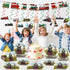 109Pcs Set party greeting Train Birthday Party Supplies Includes Steam Train Party Plates Napkins Fork Retro Train