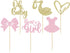 Gyufise 36 Pack Oh Baby Cupcake Toppers, It's a Girl Cupcake Toppers with Bow Dress Glitter Cake Picks for Baby Shower