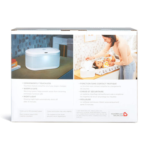 Munchkin Motion-Sensor Baby Wipe Warmer with Nightlight - White